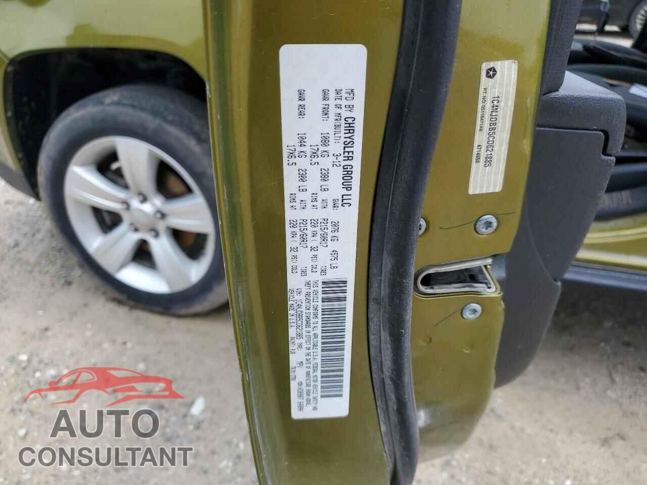 JEEP COMPASS 2012 - 1C4NJDBB5CD621885