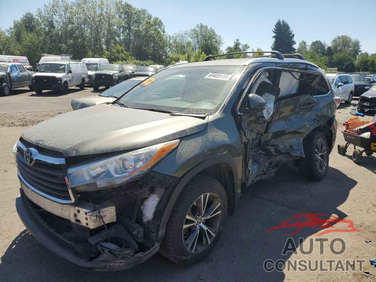 TOYOTA HIGHLANDER 2016 - 5TDJKRFH7GS280877