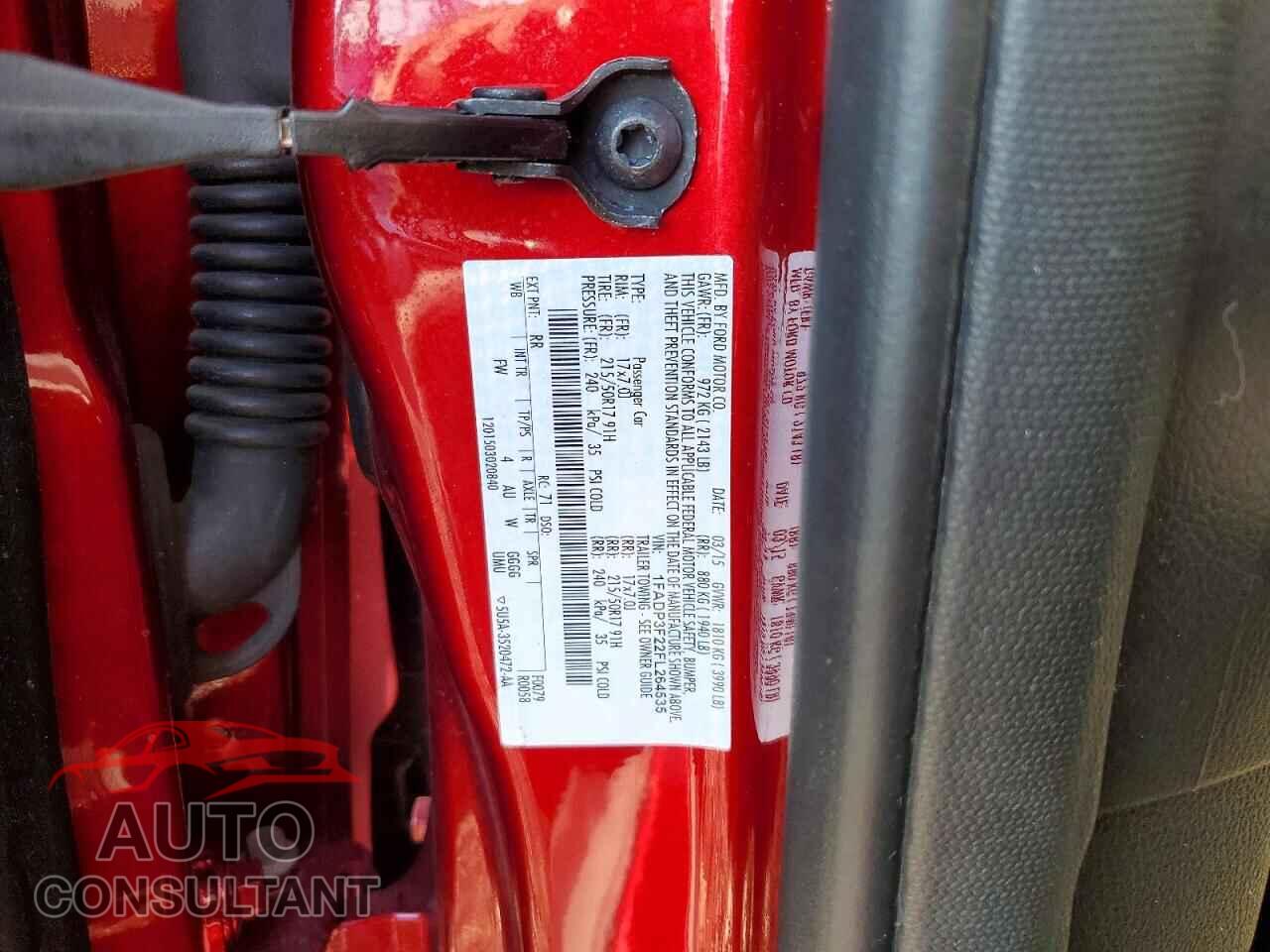 FORD FOCUS 2015 - 1FADP3F22FL264535