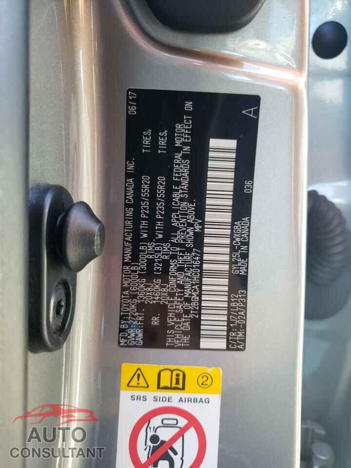 LEXUS RX450 2017 - 2T2BGMCA1HC016477
