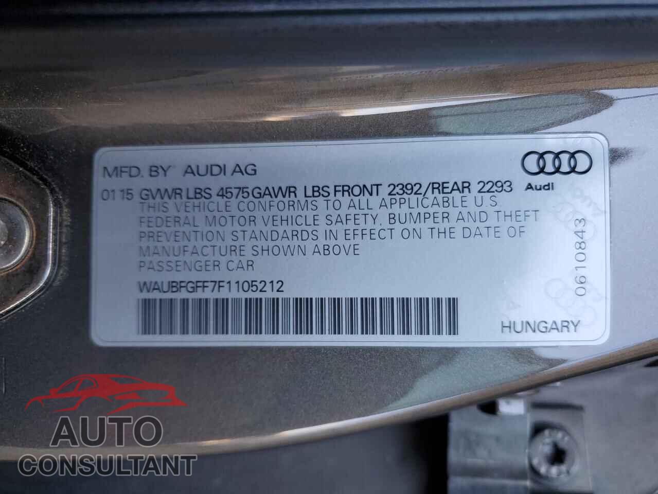 AUDI A3 2015 - WAUBFGFF7F1105212