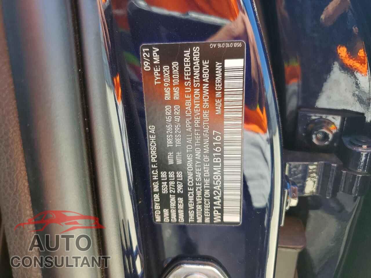 PORSCHE MACAN 2021 - WP1AA2A58MLB16167