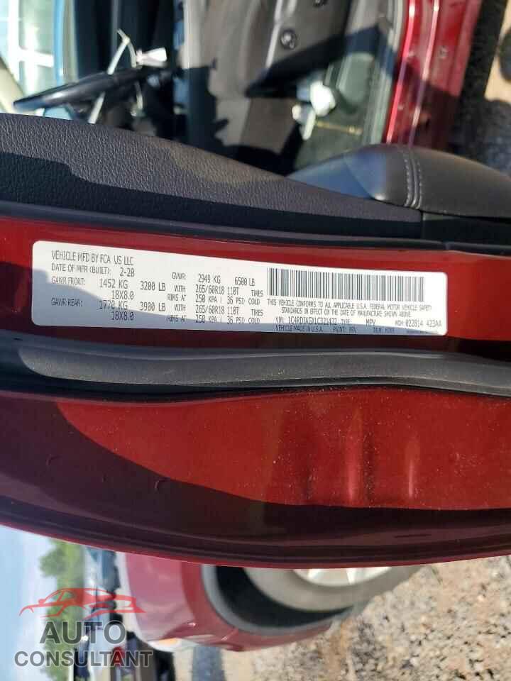 DODGE DURANGO 2020 - 1C4RDJAGXLC321432