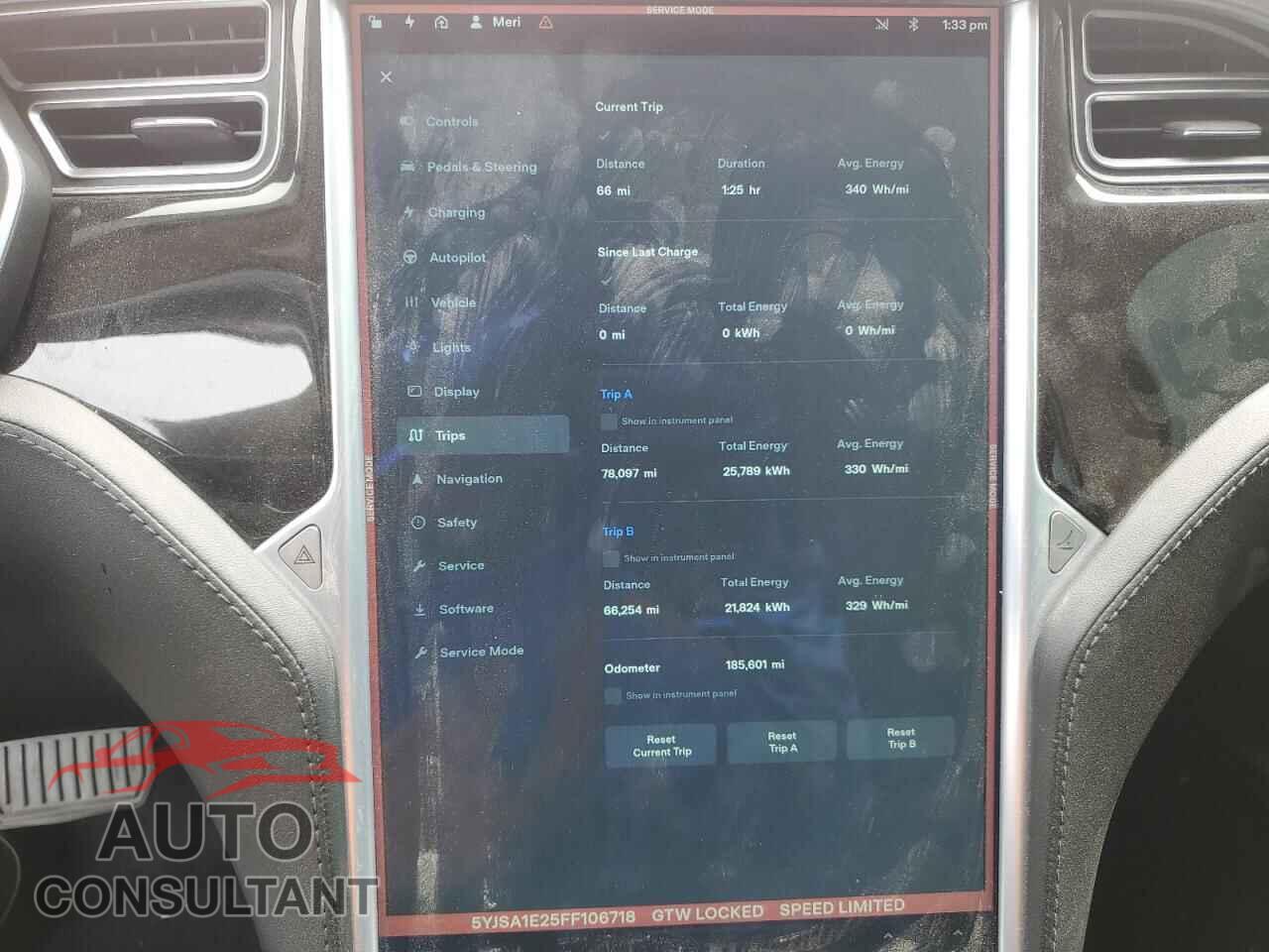TESLA MODEL S 2015 - 5YJSA1E25FF106718