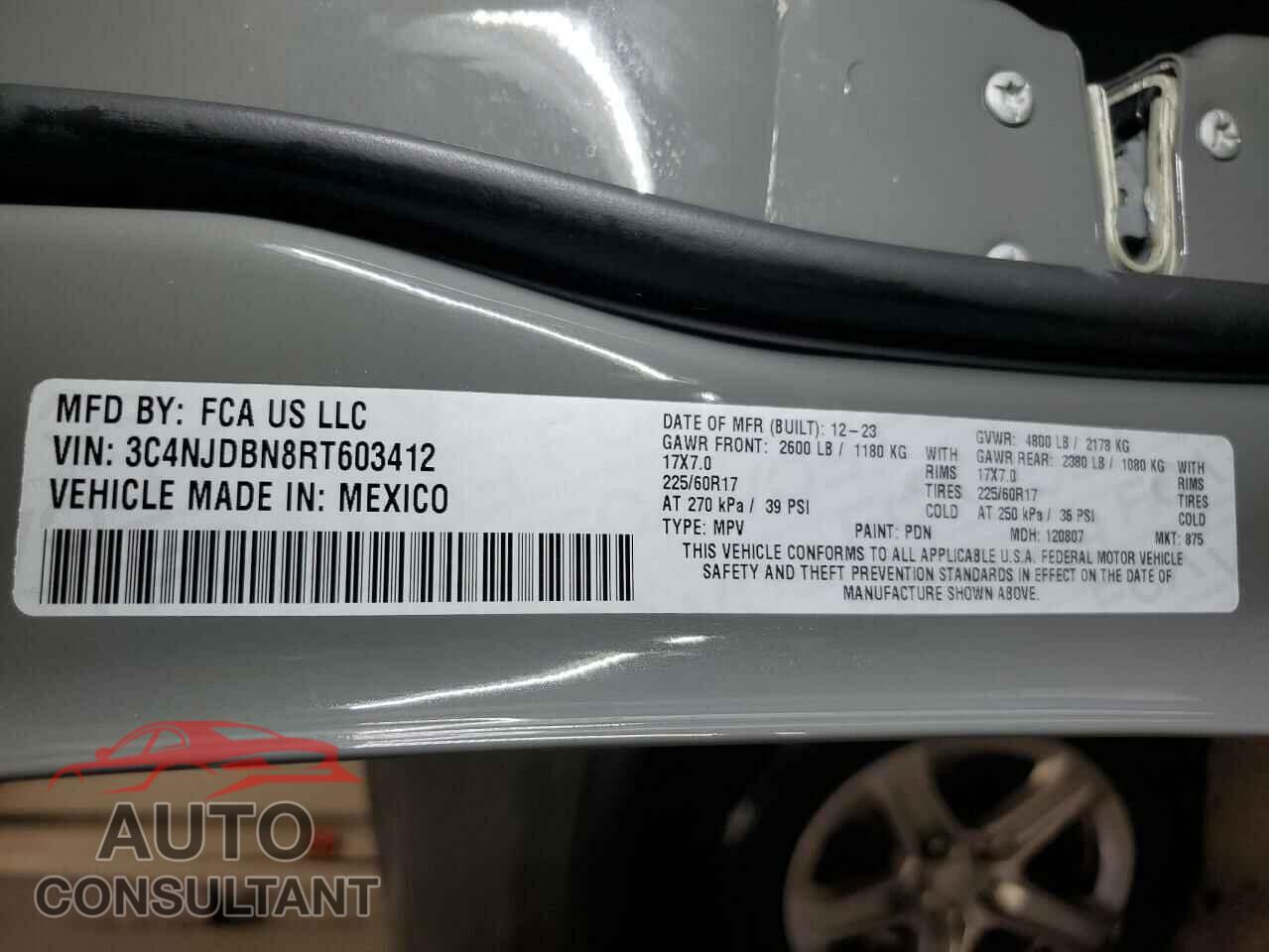 JEEP COMPASS 2024 - 3C4NJDBN8RT603412
