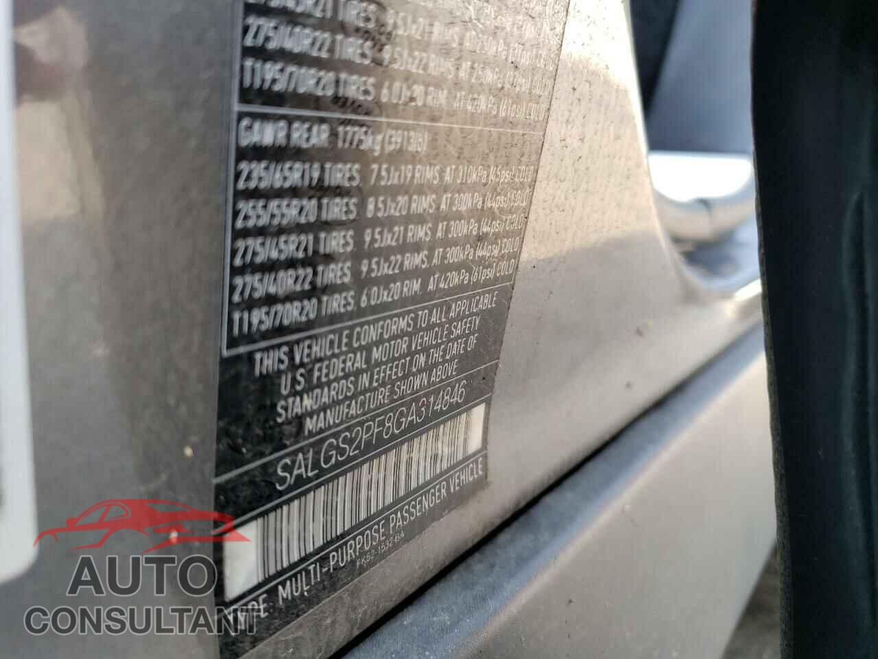 LAND ROVER RANGEROVER 2016 - SALGS2PF8GA314846