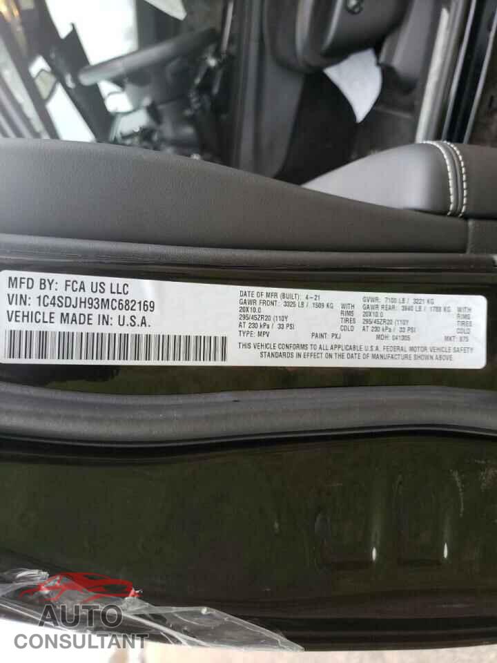 DODGE DURANGO 2021 - 1C4SDJH93MC682169