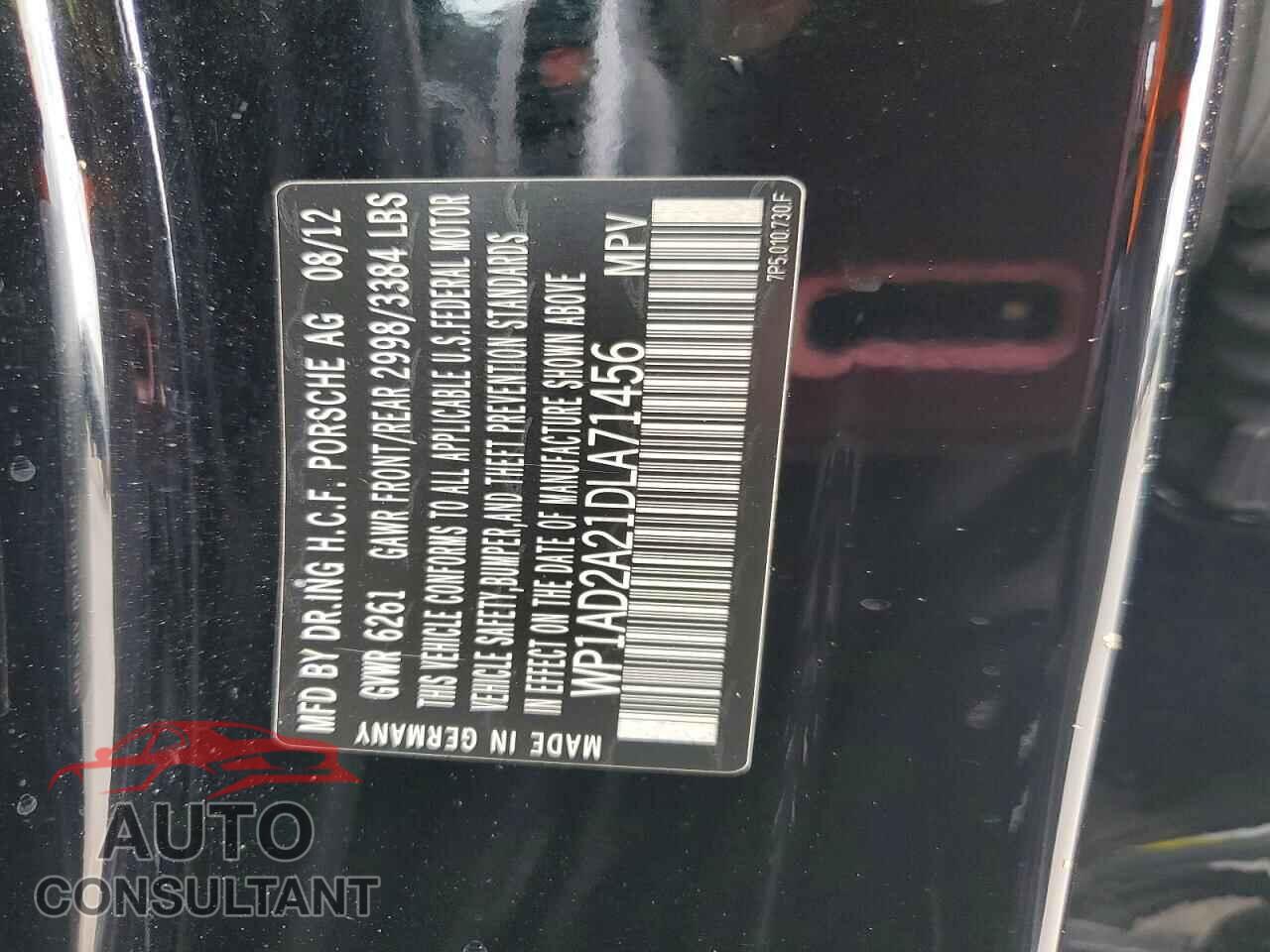 PORSCHE CAYENNE 2013 - WP1AD2A21DLA71456