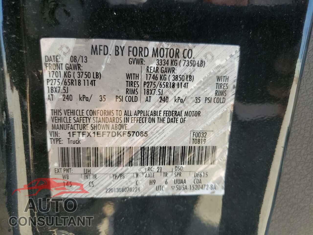 FORD F-150 2013 - 1FTFX1EF7DKF57085
