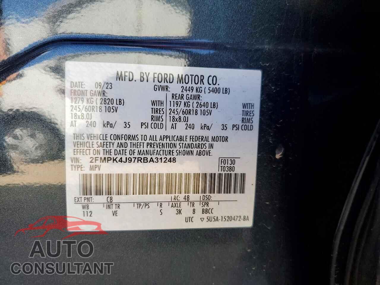 FORD EDGE 2024 - 2FMPK4J97RBA31248