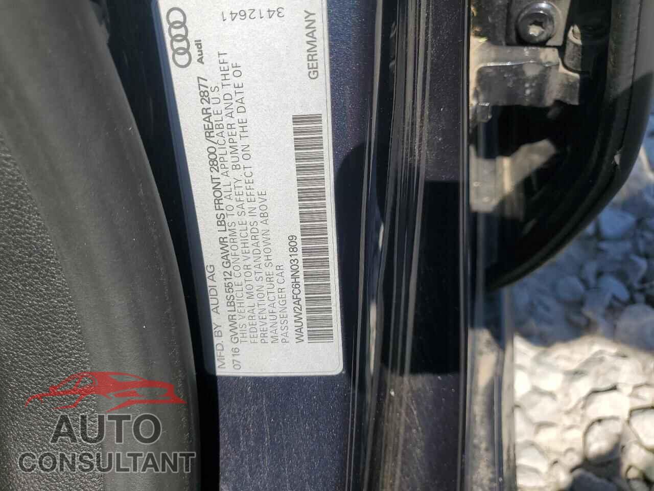 AUDI A7 2017 - WAUW2AFC6HN031809