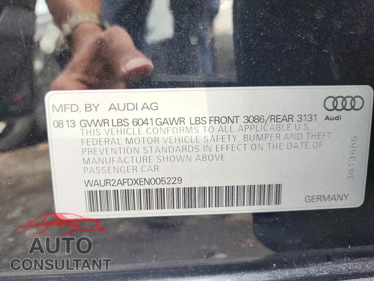 AUDI A8 2014 - WAUR2AFDXEN005229