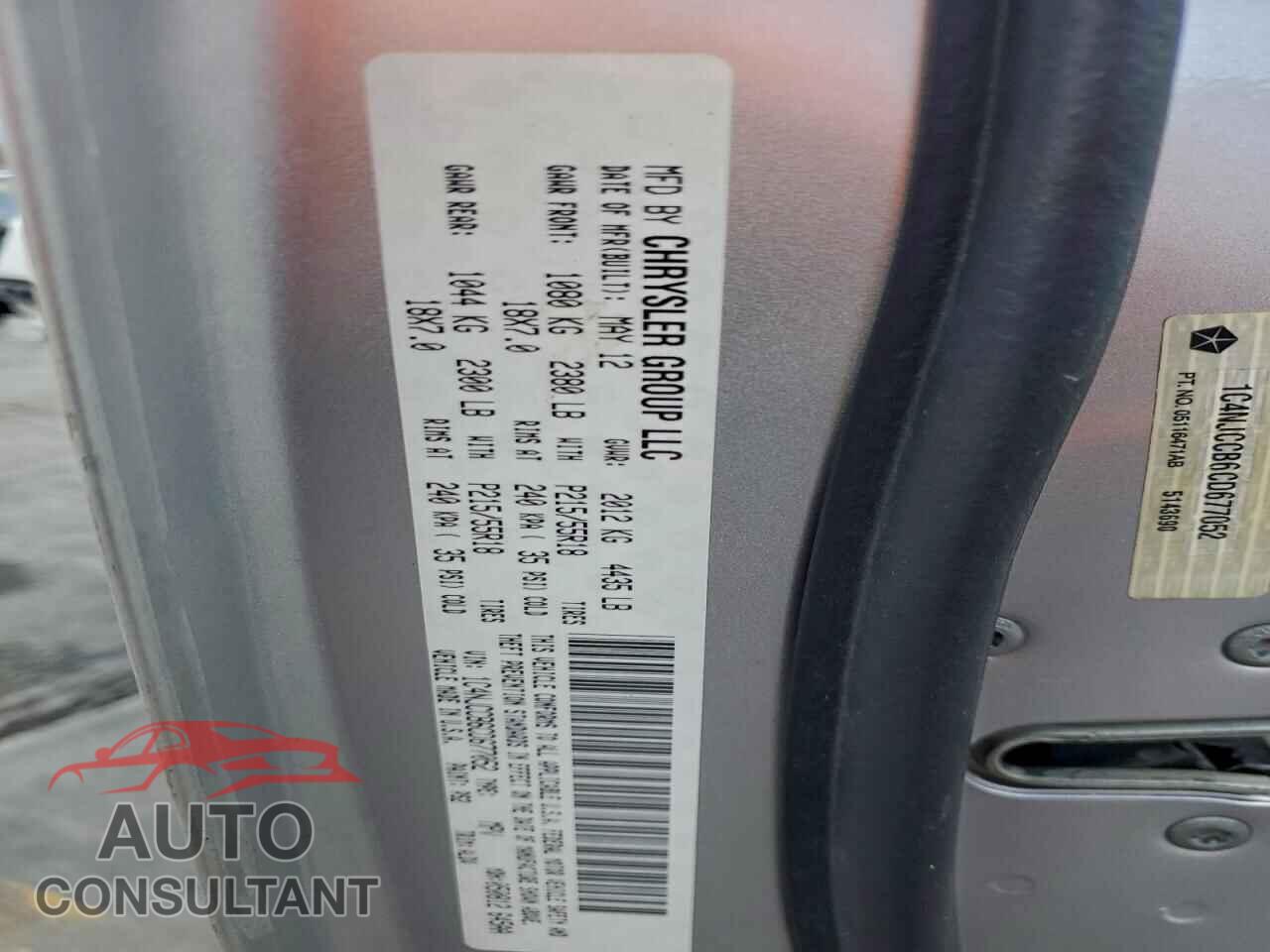 JEEP COMPASS 2012 - 1C4NJCCB6CD677052