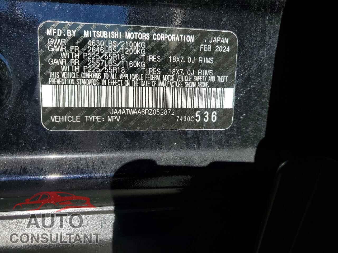 MITSUBISHI ECLIPSE 2024 - JA4ATWAA6RZ052872