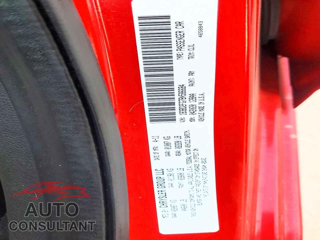 DODGE AVENGER 2011 - 1B3BD2FG7BN586684