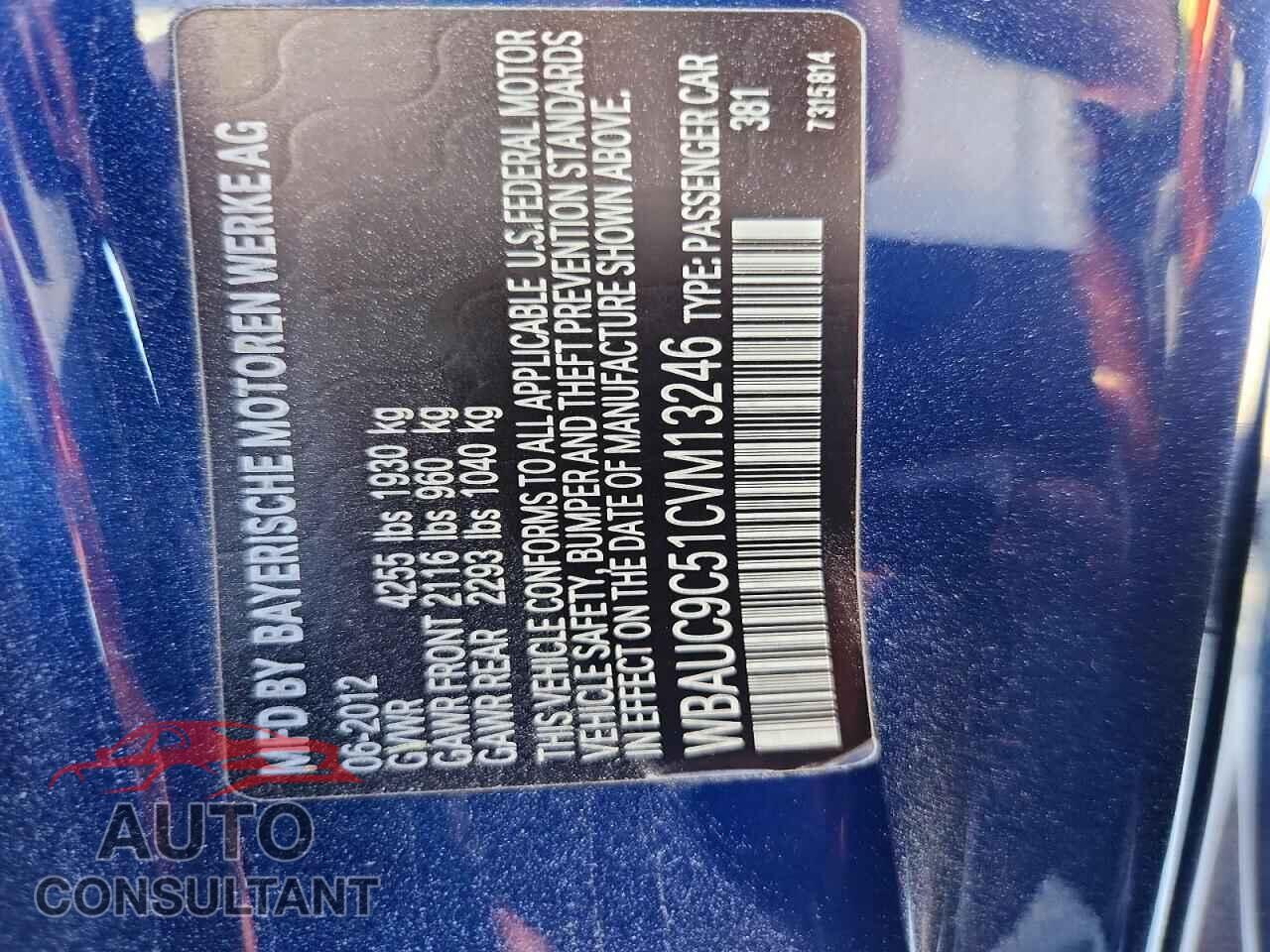 BMW 135 2012 - WBAUC9C51CVM13246