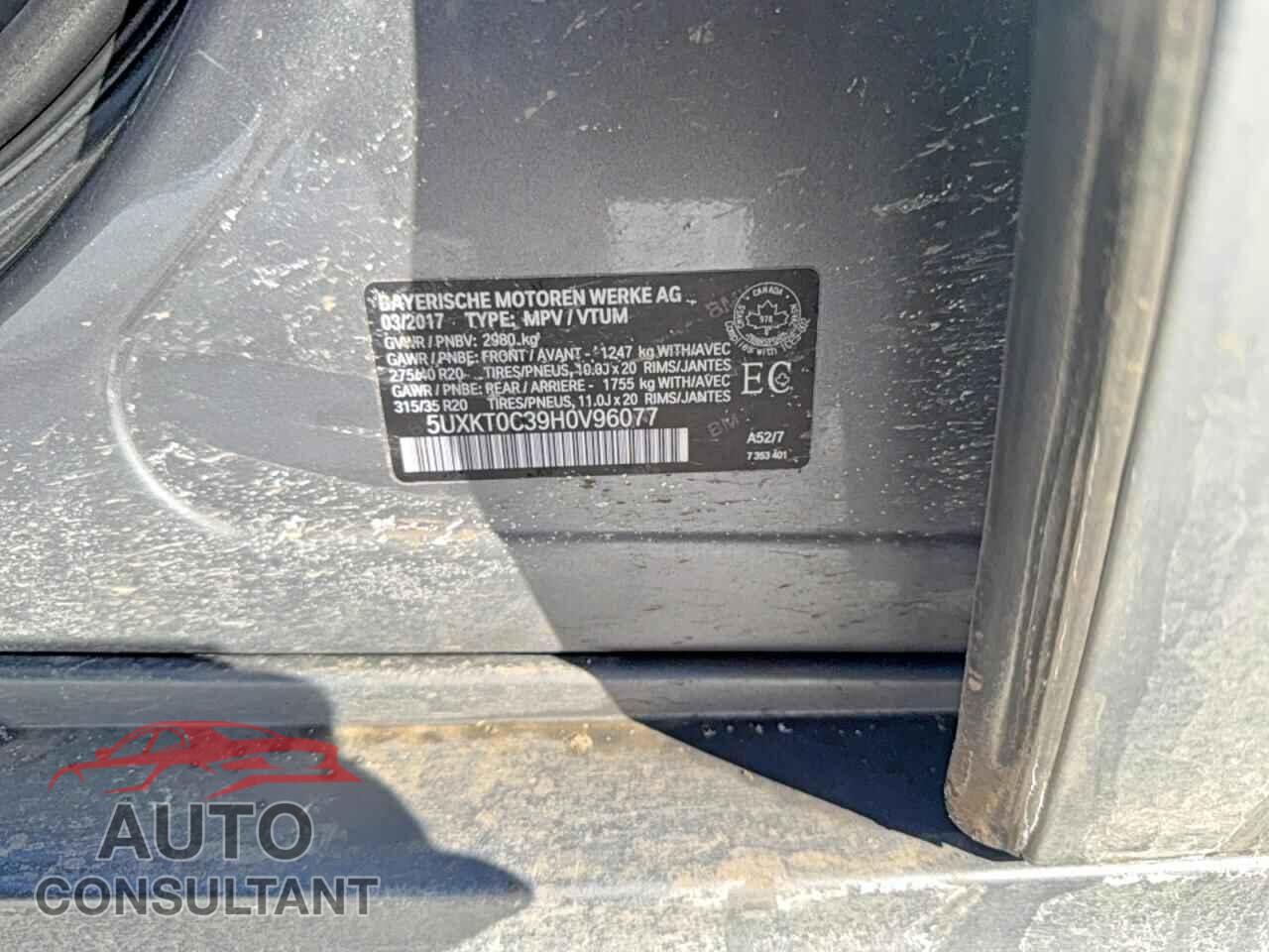 BMW X5 2017 - 5UXKT0C39H0V96077