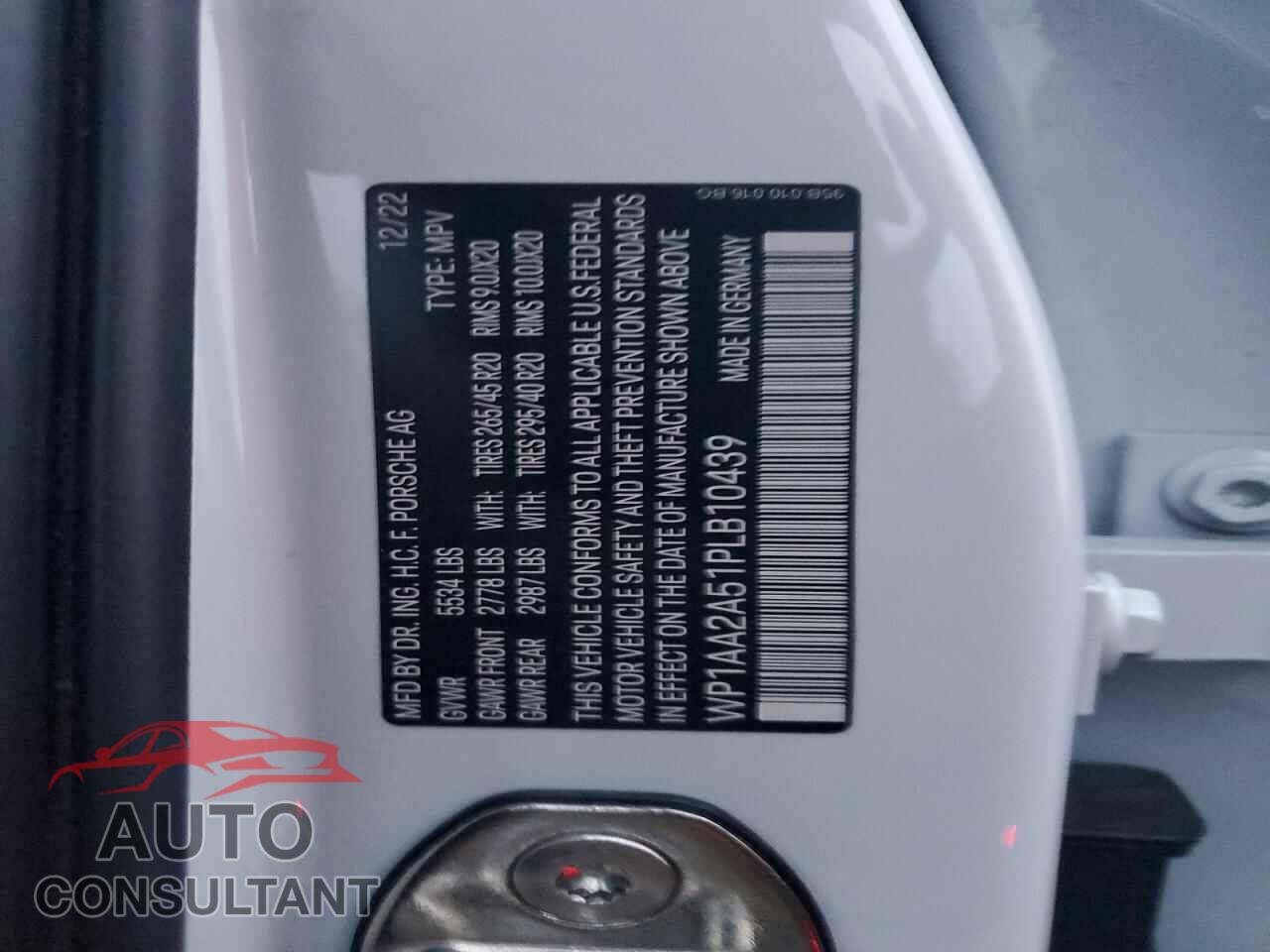 PORSCHE MACAN 2023 - WP1AA2A51PLB10439