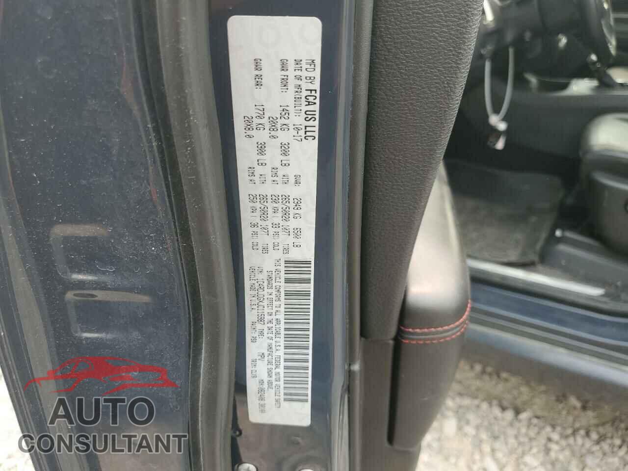 DODGE DURANGO 2018 - 1C4RDJDGXJC115987