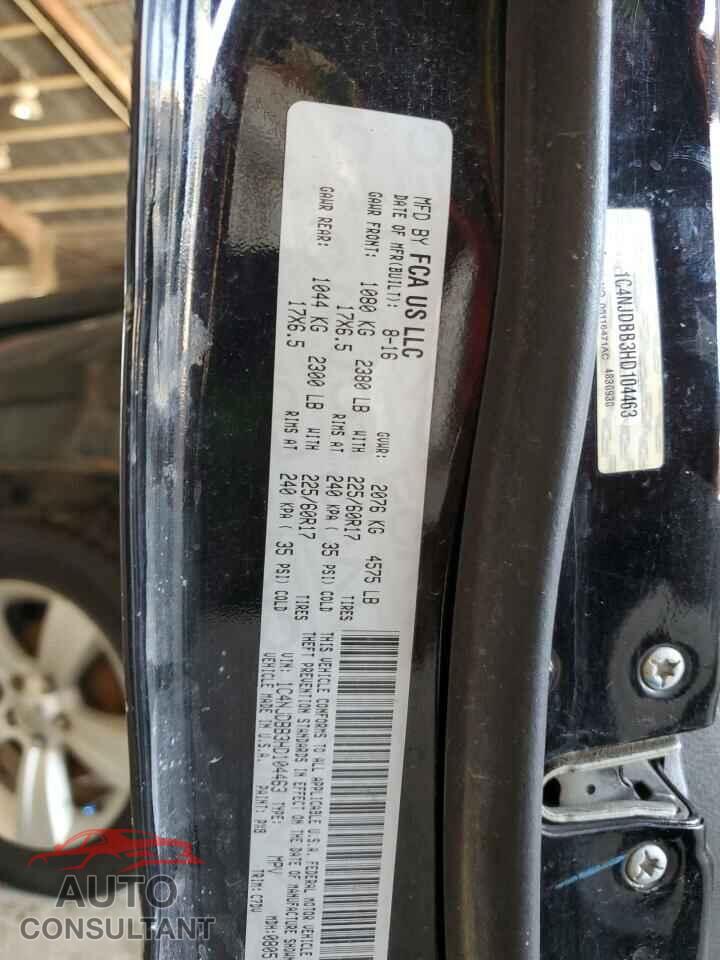 JEEP COMPASS 2017 - 1C4NJDBB3HD104463
