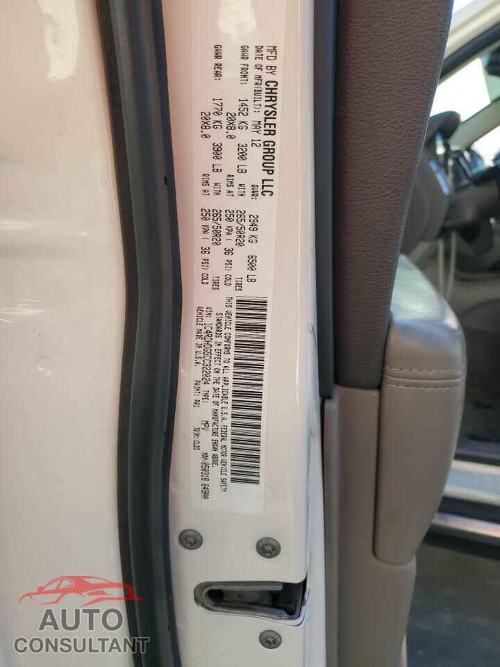DODGE DURANGO 2012 - 1C4RDHDG5CC322024