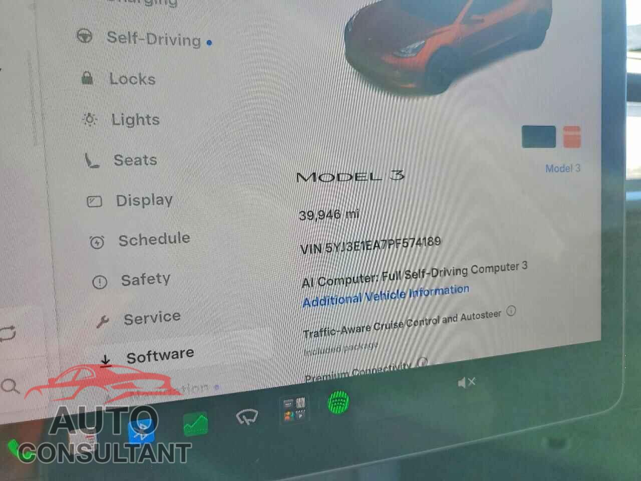 TESLA MODEL 3 2023 - 5YJ3E1EA7PF574189