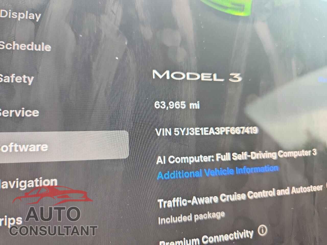 TESLA MODEL 3 2023 - 5YJ3E1EA3PF667419