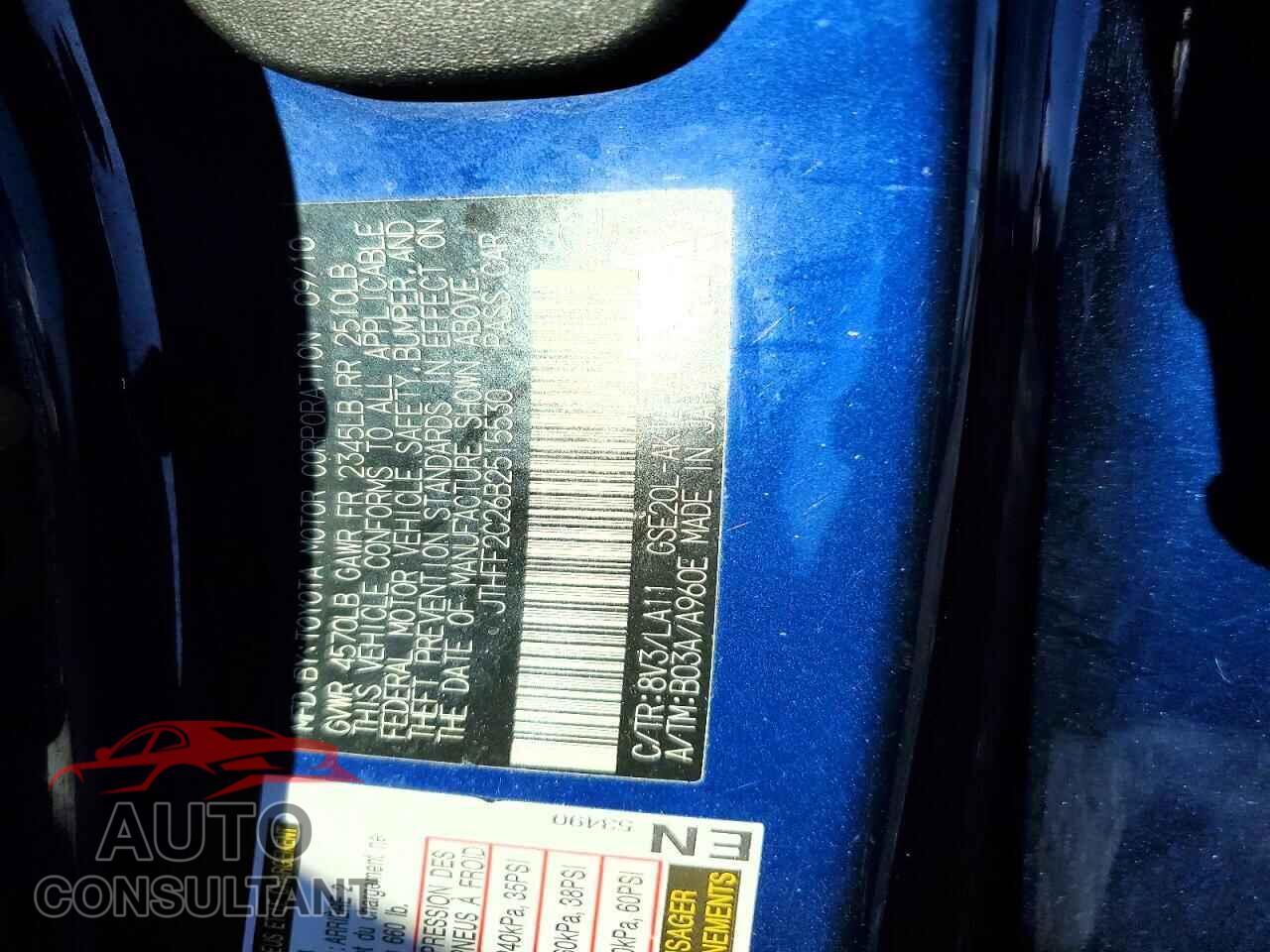 LEXUS IS 2011 - JTHFF2C26B2515530