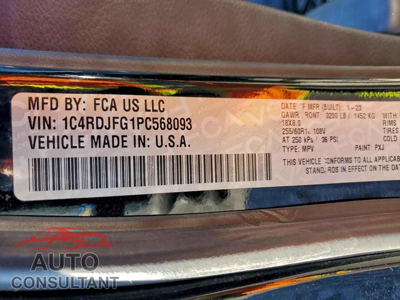 DODGE DURANGO 2023 - 1C4RDJFG1PC568093