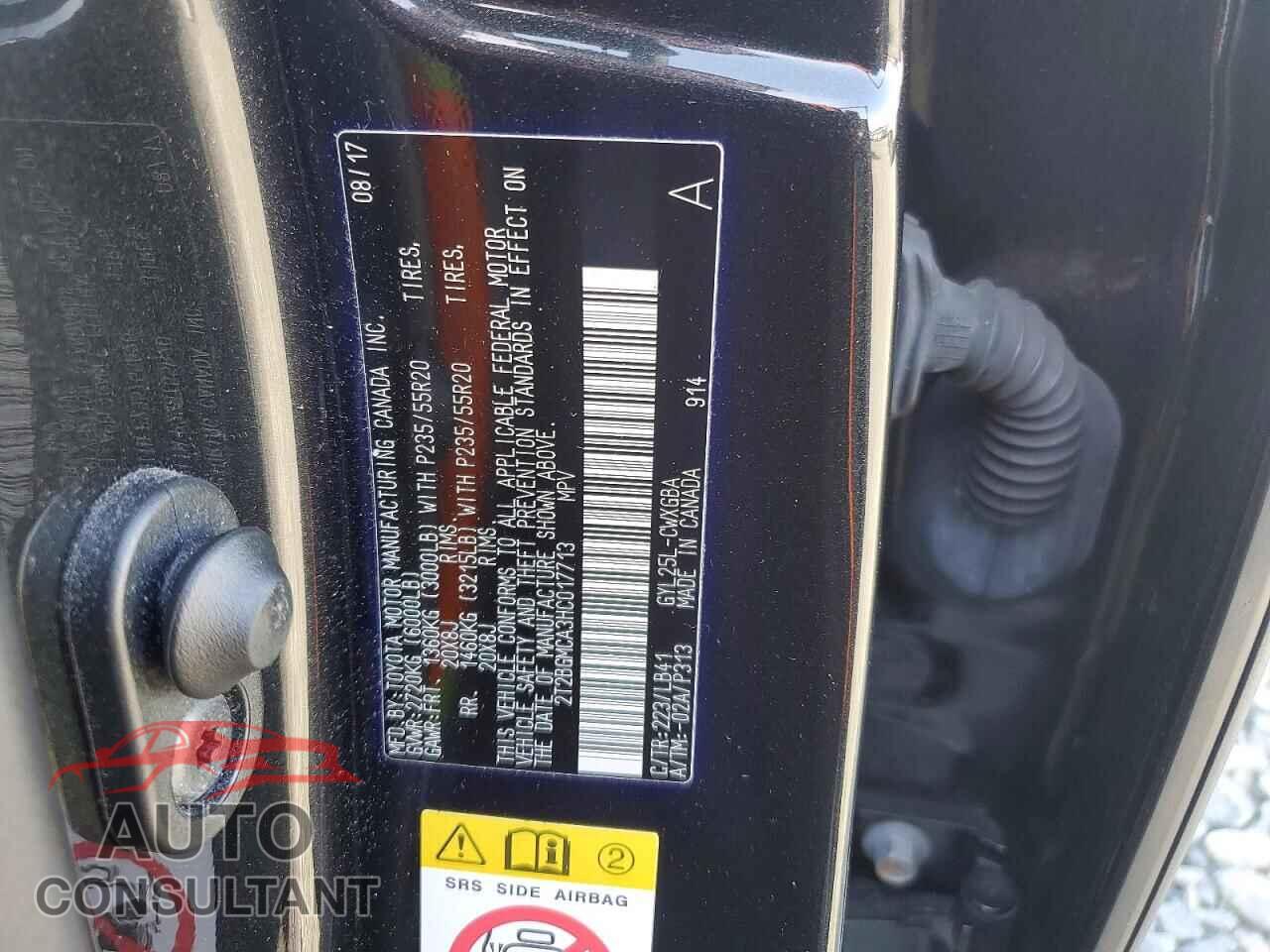 LEXUS RX450 2017 - 2T2BGMCA3HC017713