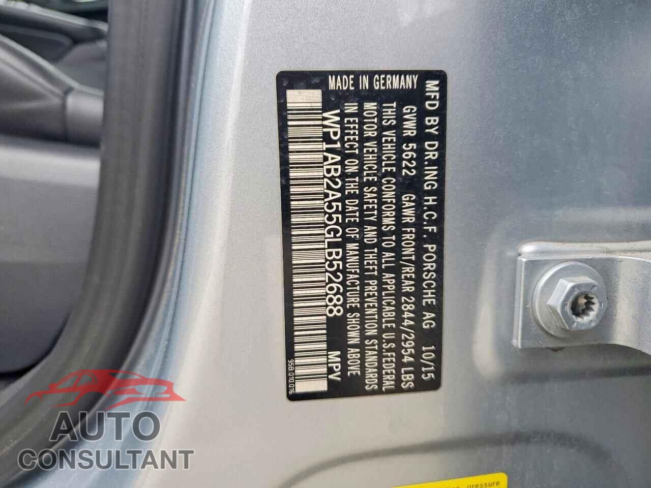 PORSCHE MACAN 2016 - WP1AB2A55GLB52688