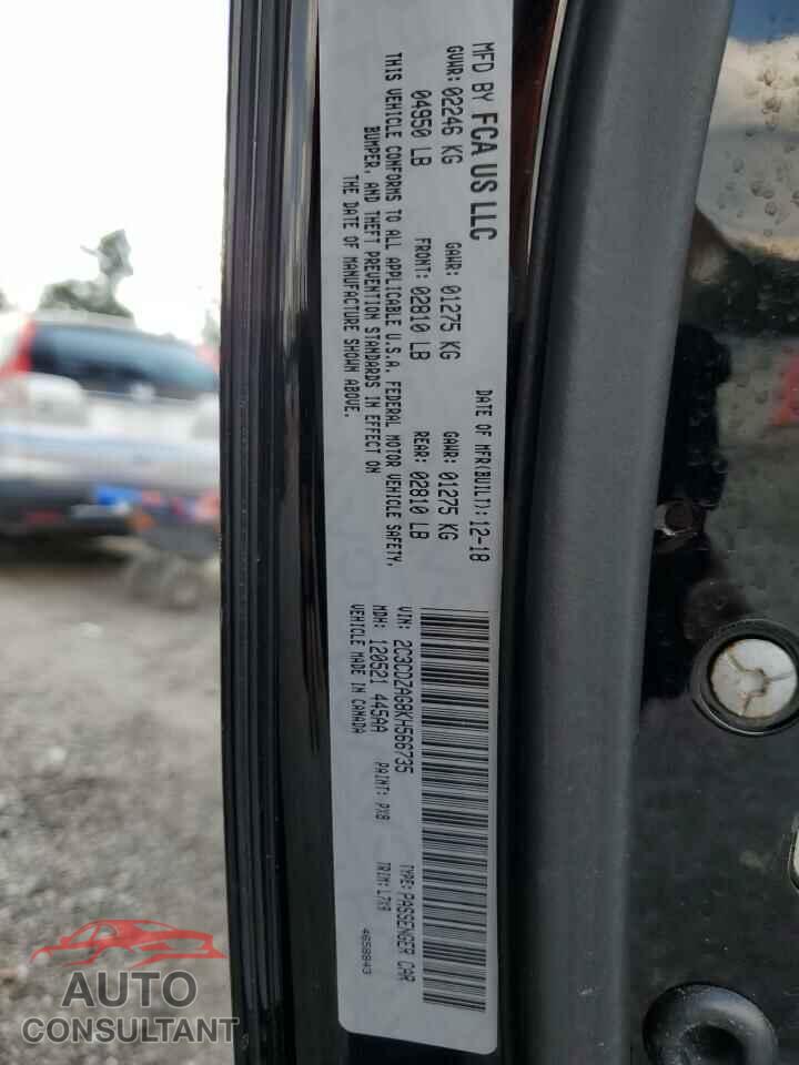 DODGE CHALLENGER 2019 - 2C3CDZAG8KH566735