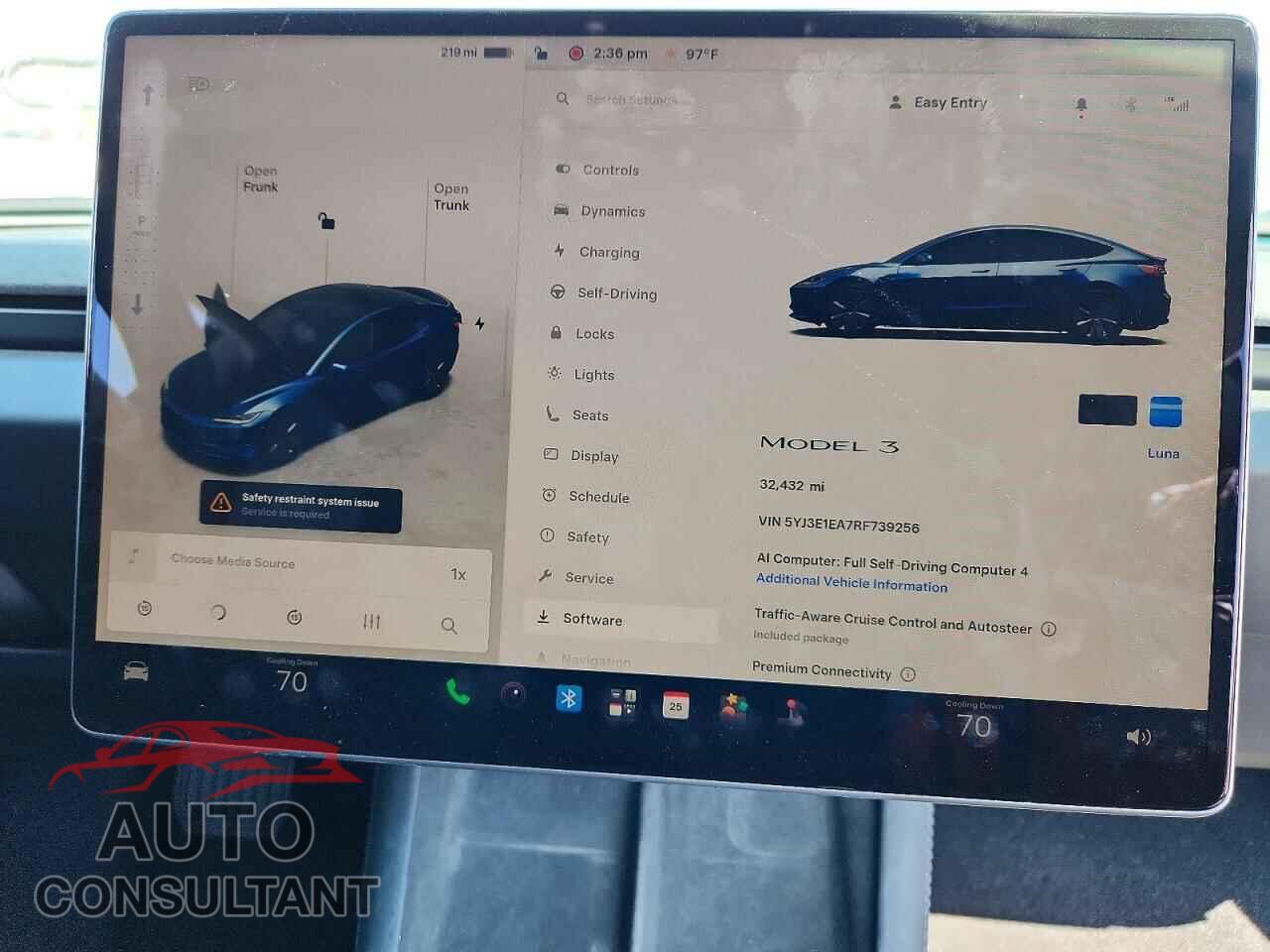 TESLA MODEL 3 2024 - 5YJ3E1EA7RF739256