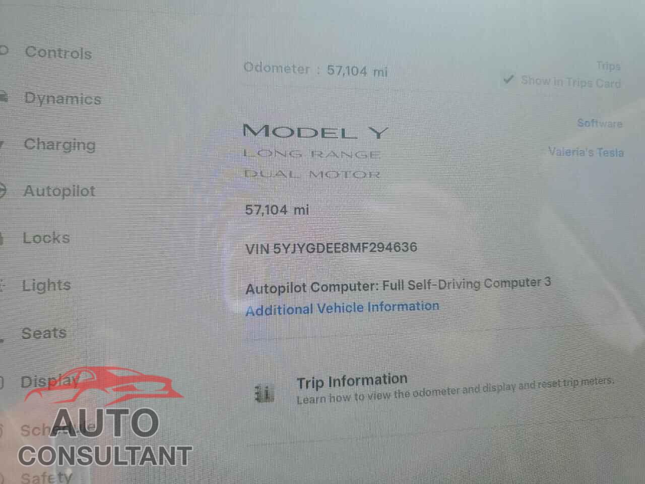 TESLA MODEL Y 2021 - 5YJYGDEE8MF294636