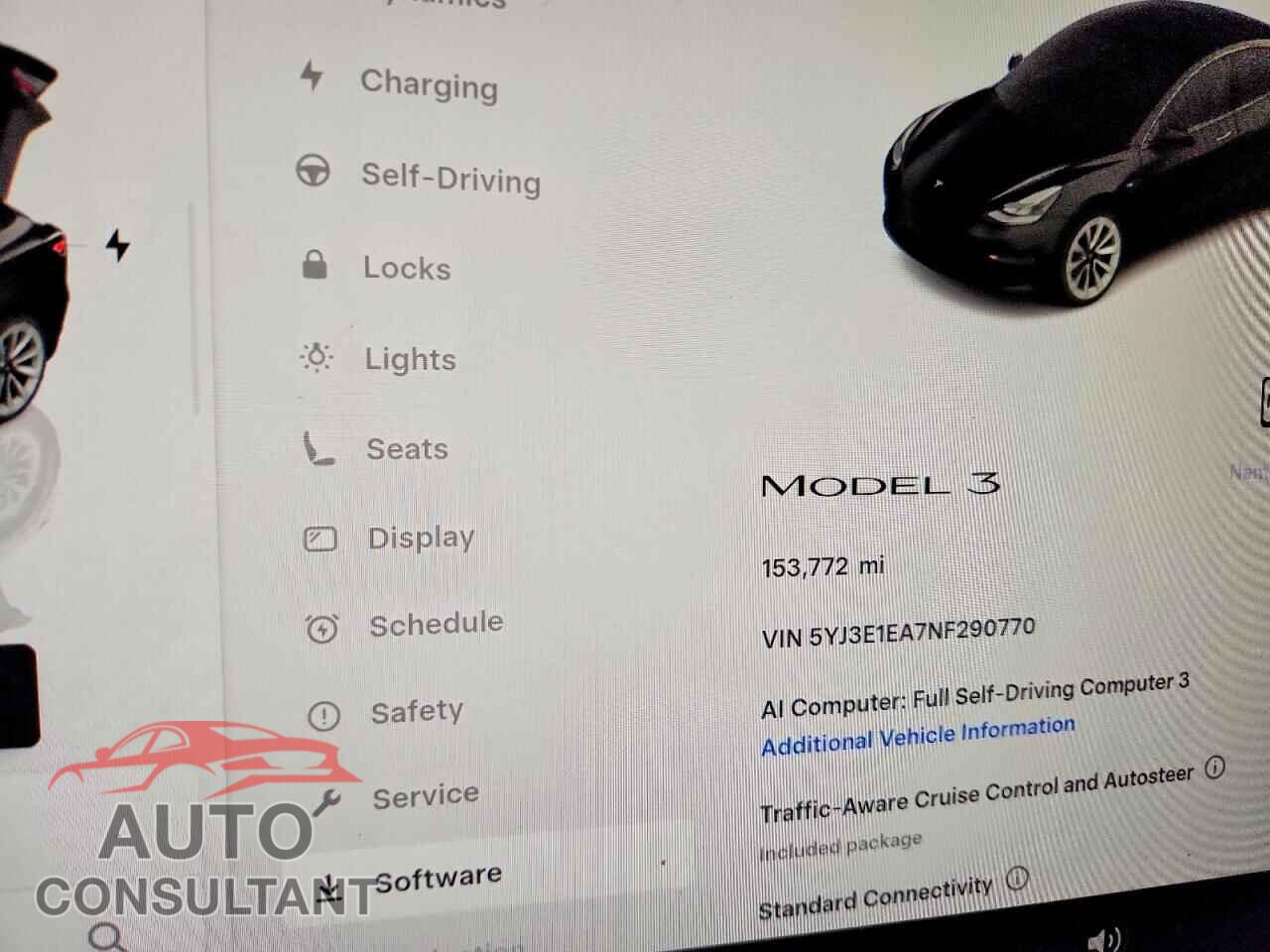TESLA MODEL 3 2022 - 5YJ3E1EA7NF290770