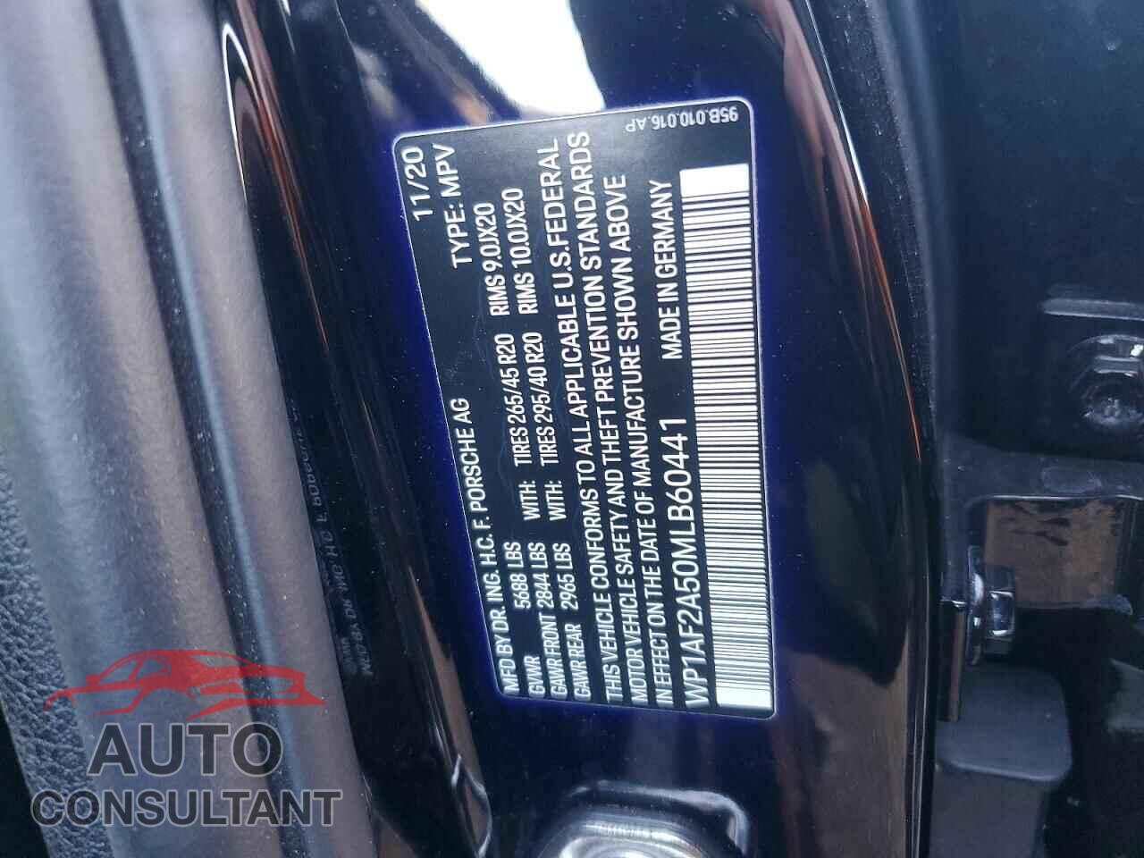 PORSCHE MACAN 2021 - WP1AF2A50MLB60441