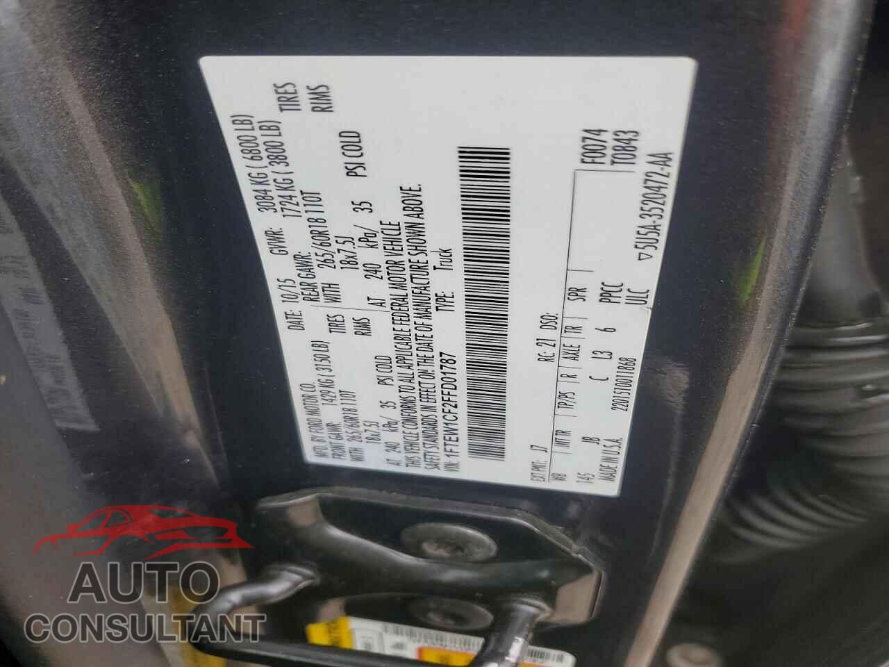 FORD F-150 2015 - 1FTEW1CF2FFD01787