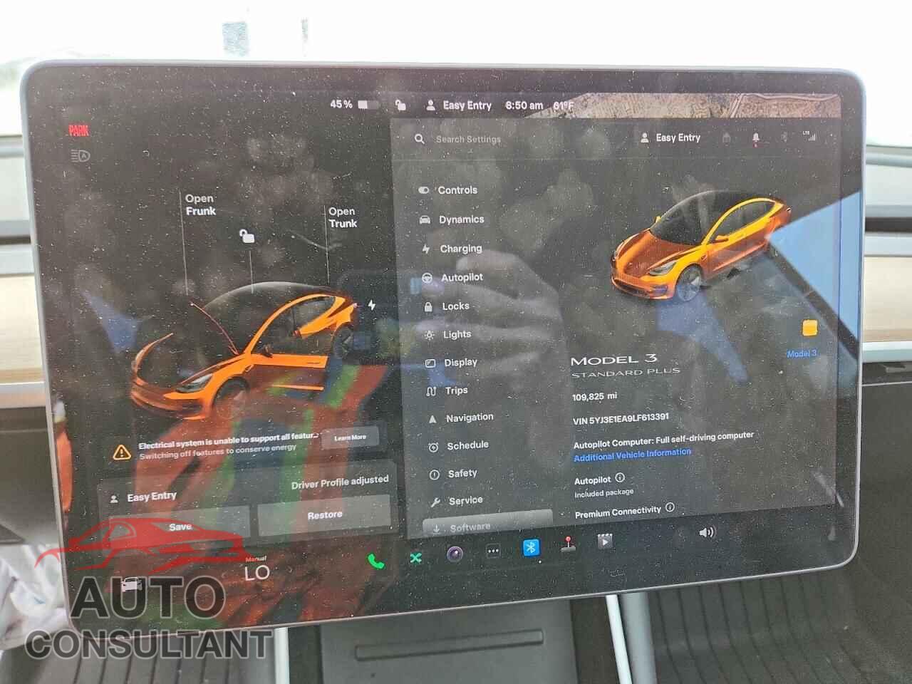 TESLA MODEL 3 2020 - 5YJ3E1EA9LF613391