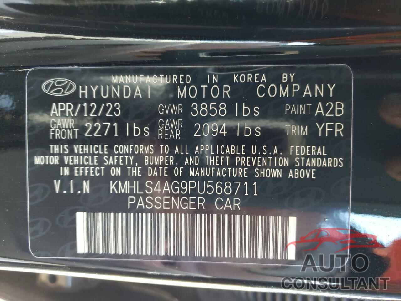 HYUNDAI ELANTRA 2023 - KMHLS4AG9PU568711