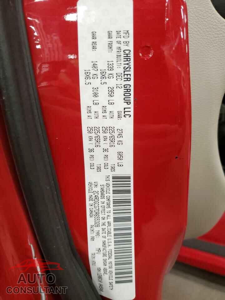 DODGE CARAVAN 2013 - 2C4RDGCG7DR655328