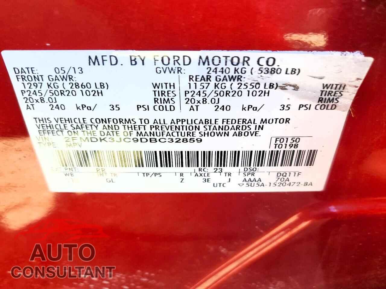 FORD EDGE 2013 - 2FMDK3JC9DBC32859
