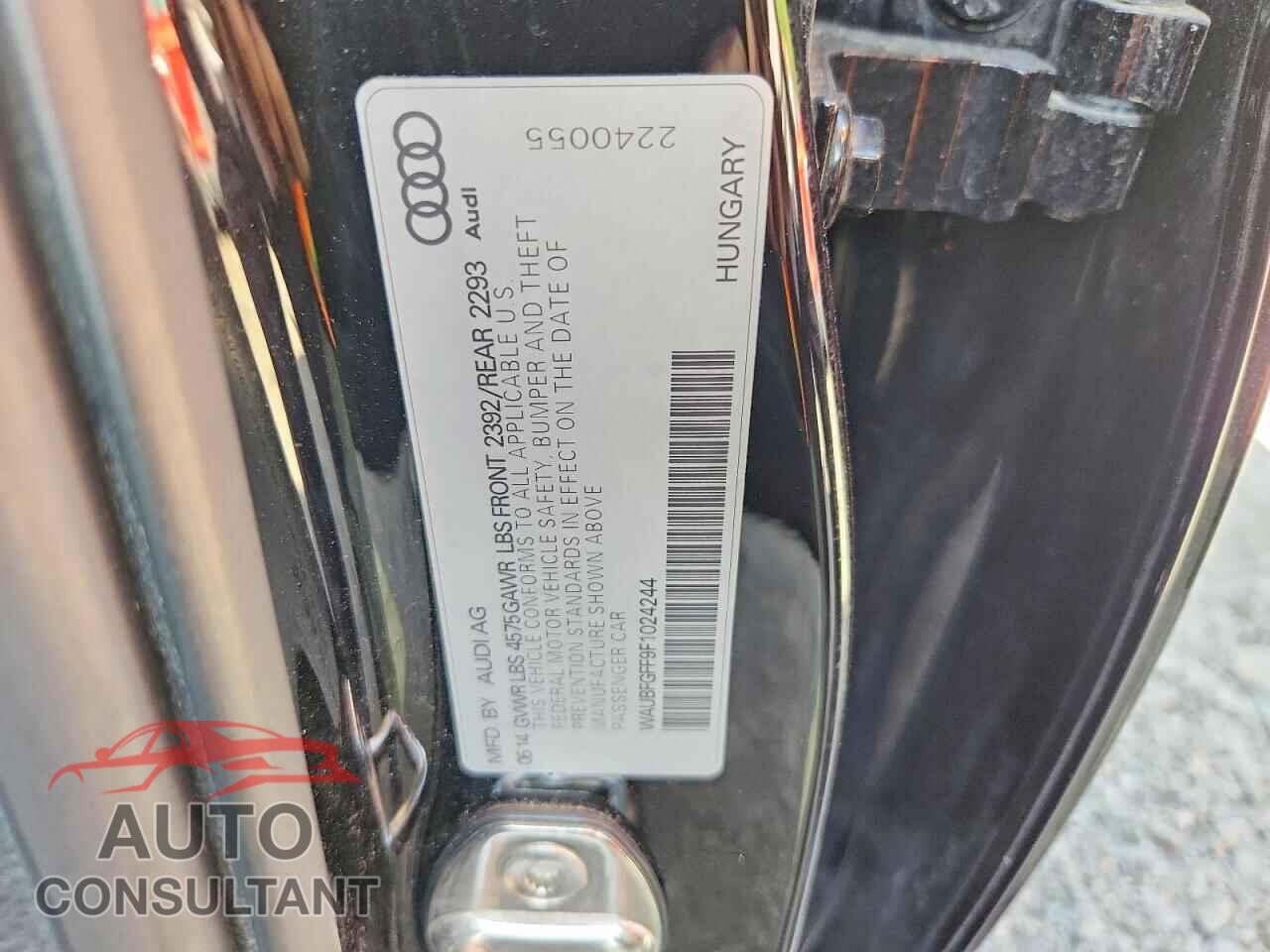 AUDI A3 2015 - WAUBFGFF9F1024244