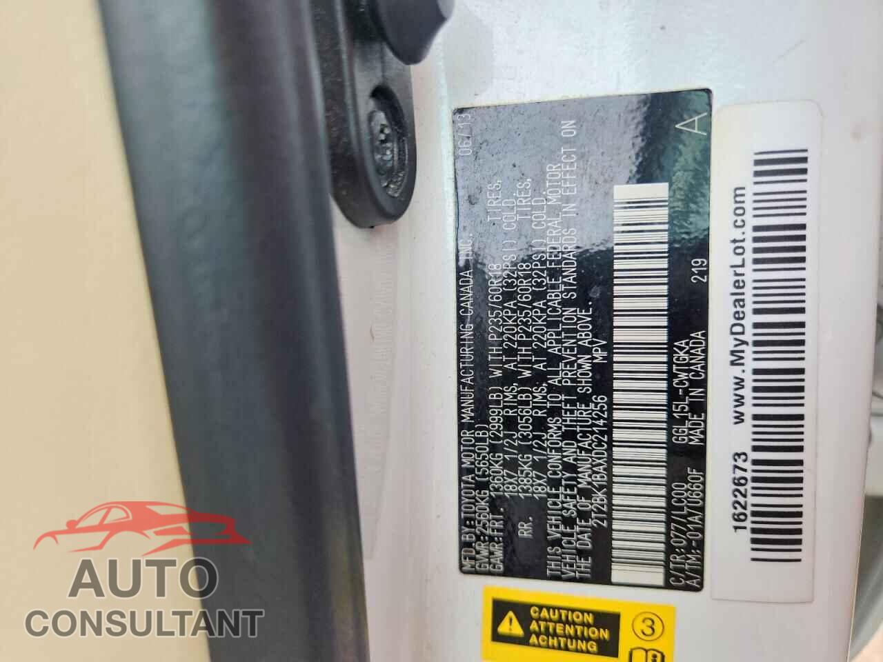 LEXUS RX350 2013 - 2T2BK1BAXDC214256