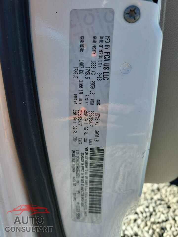 DODGE CARAVAN 2016 - 2C4RDGCG6GR339911