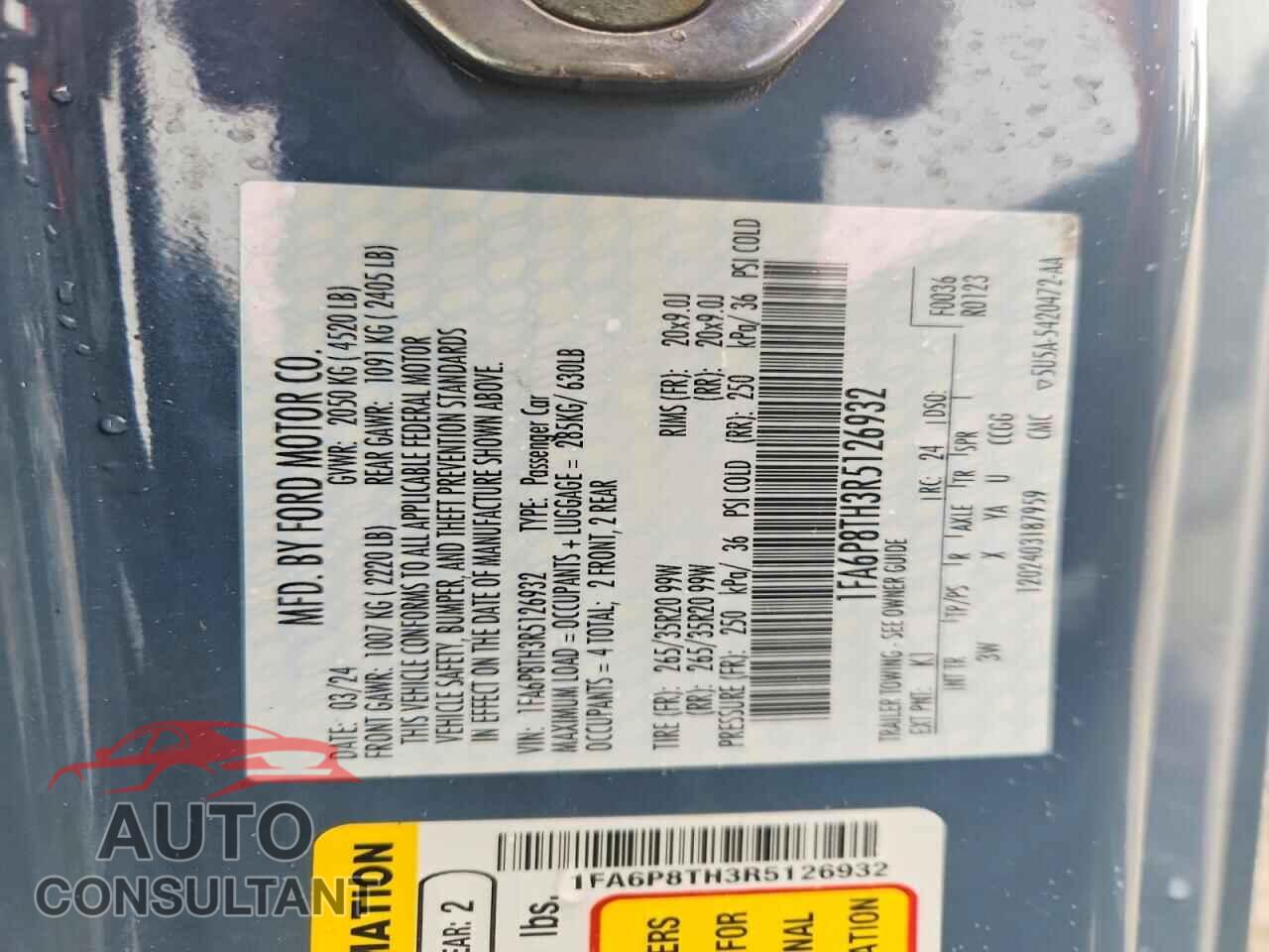 FORD MUSTANG 2024 - 1FA6P8TH3R5126932