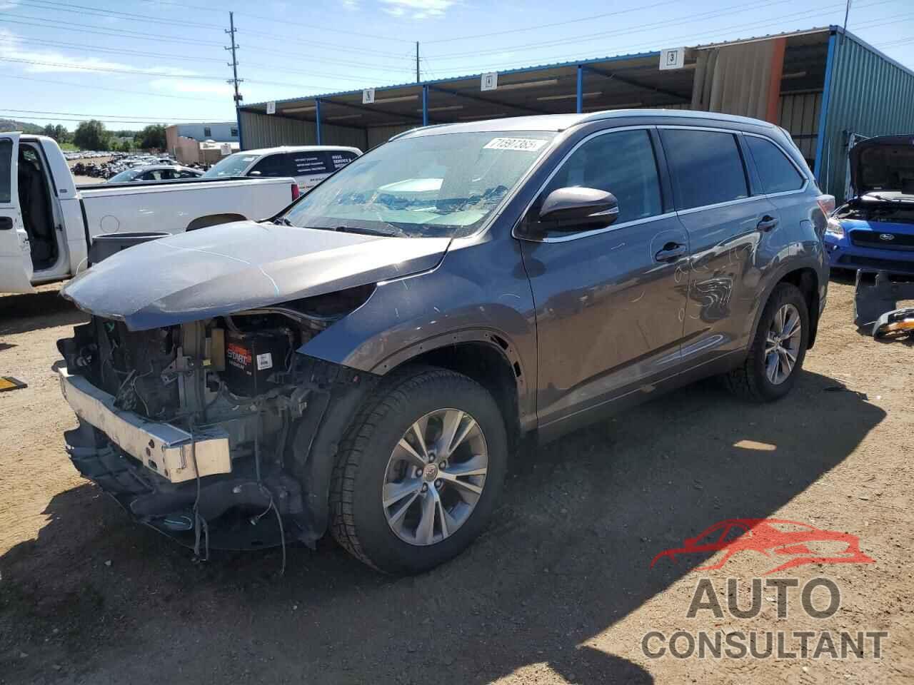 TOYOTA HIGHLANDER 2014 - 5TDJKRFH9ES017898