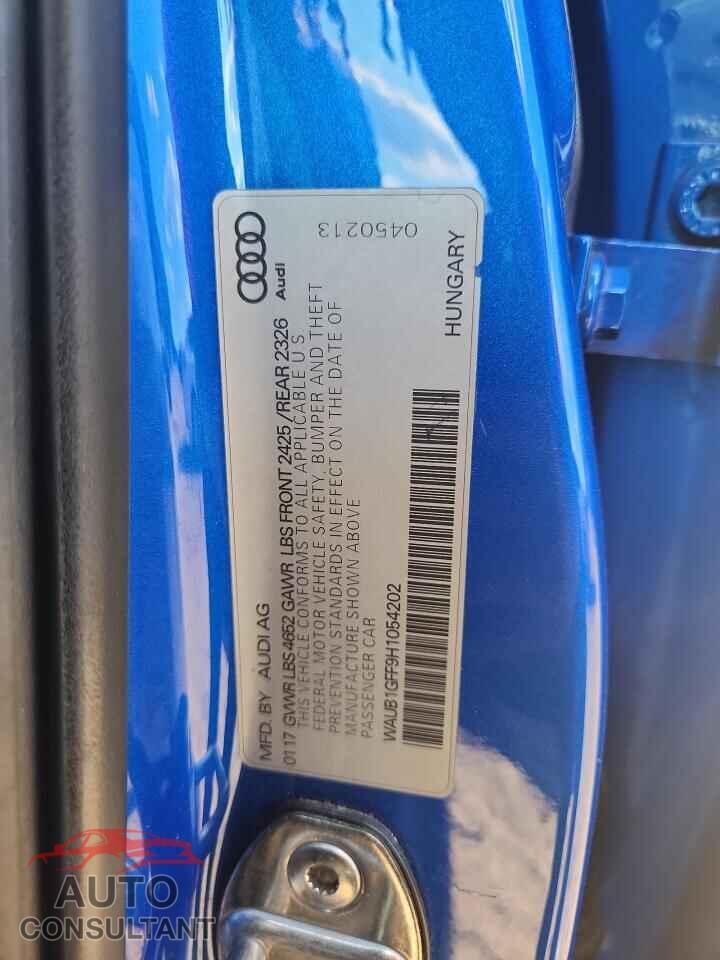 AUDI S3 2017 - WAUB1GFF9H1054202