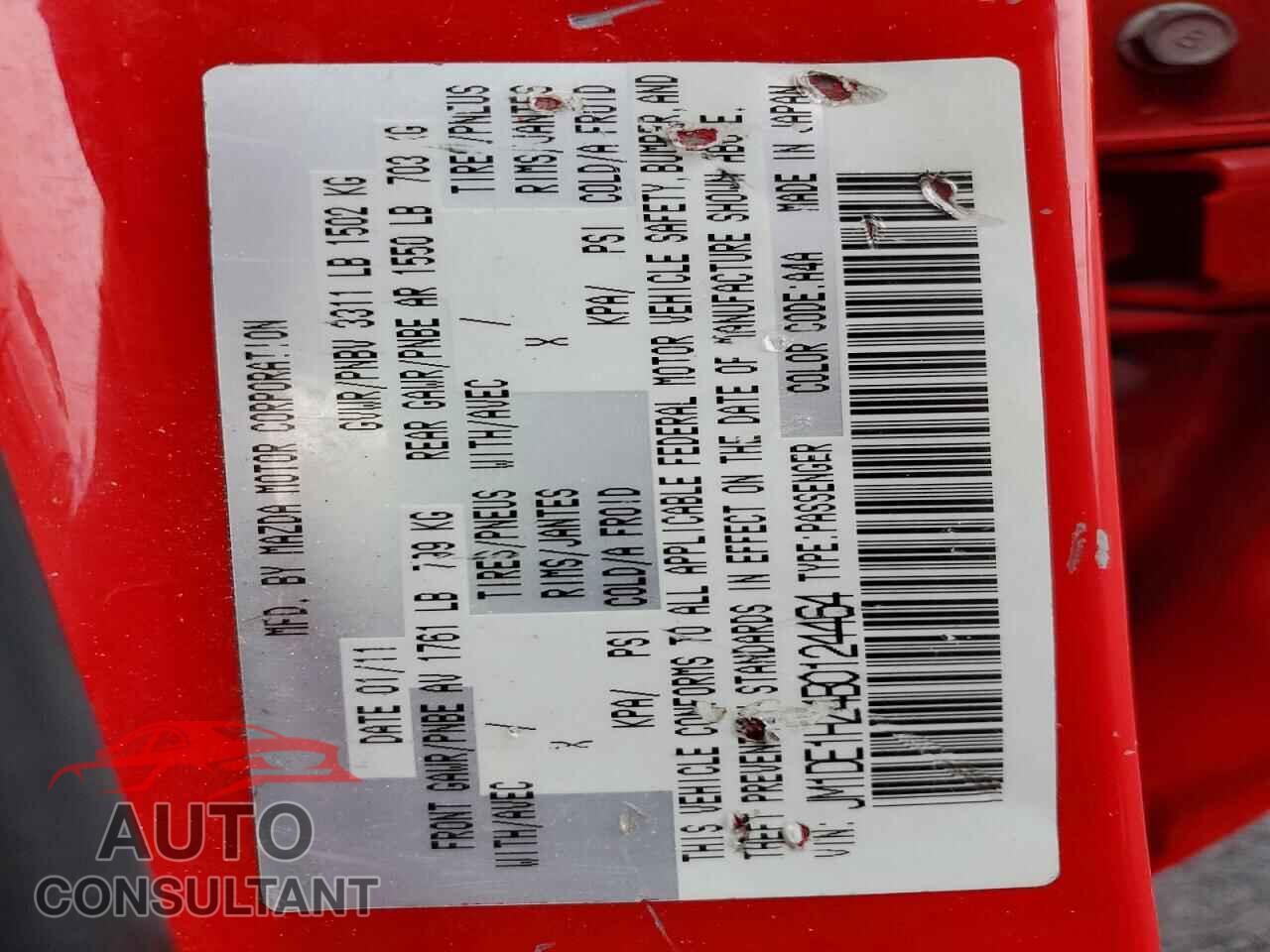 MAZDA 2 2011 - JM1DE1HZ4B0124464