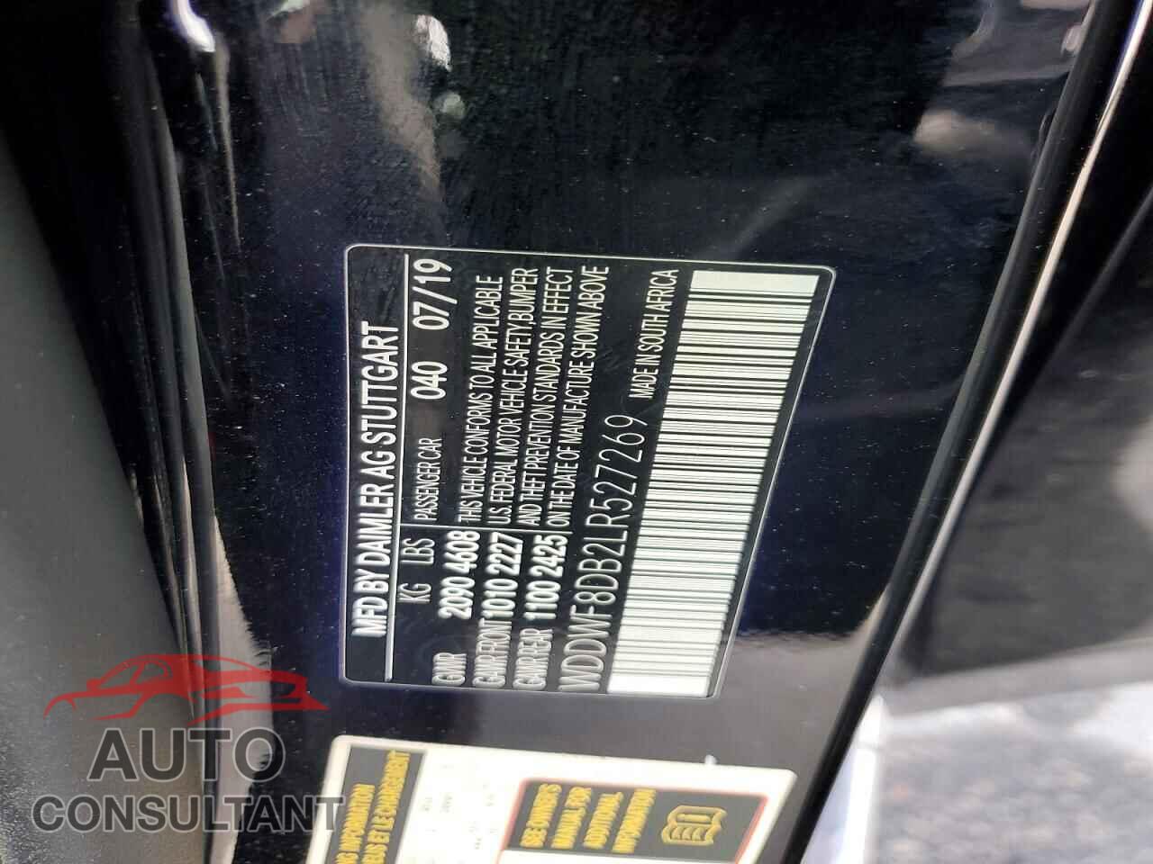 MERCEDES-BENZ C-CLASS 2020 - WDDWF8DB2LR527269