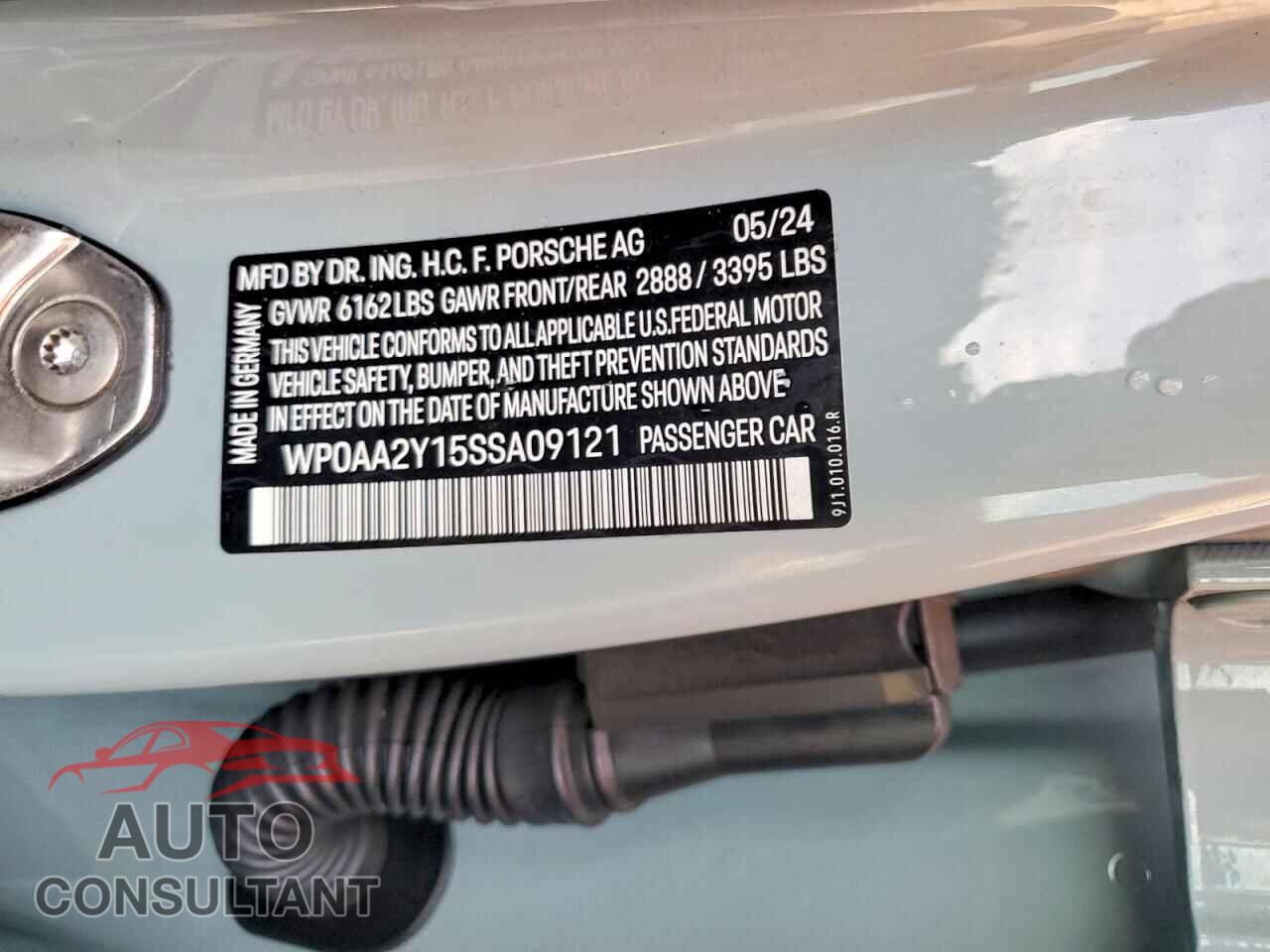 PORSCHE TAYCAN BAS 2025 - WP0AA2Y15SSA09121